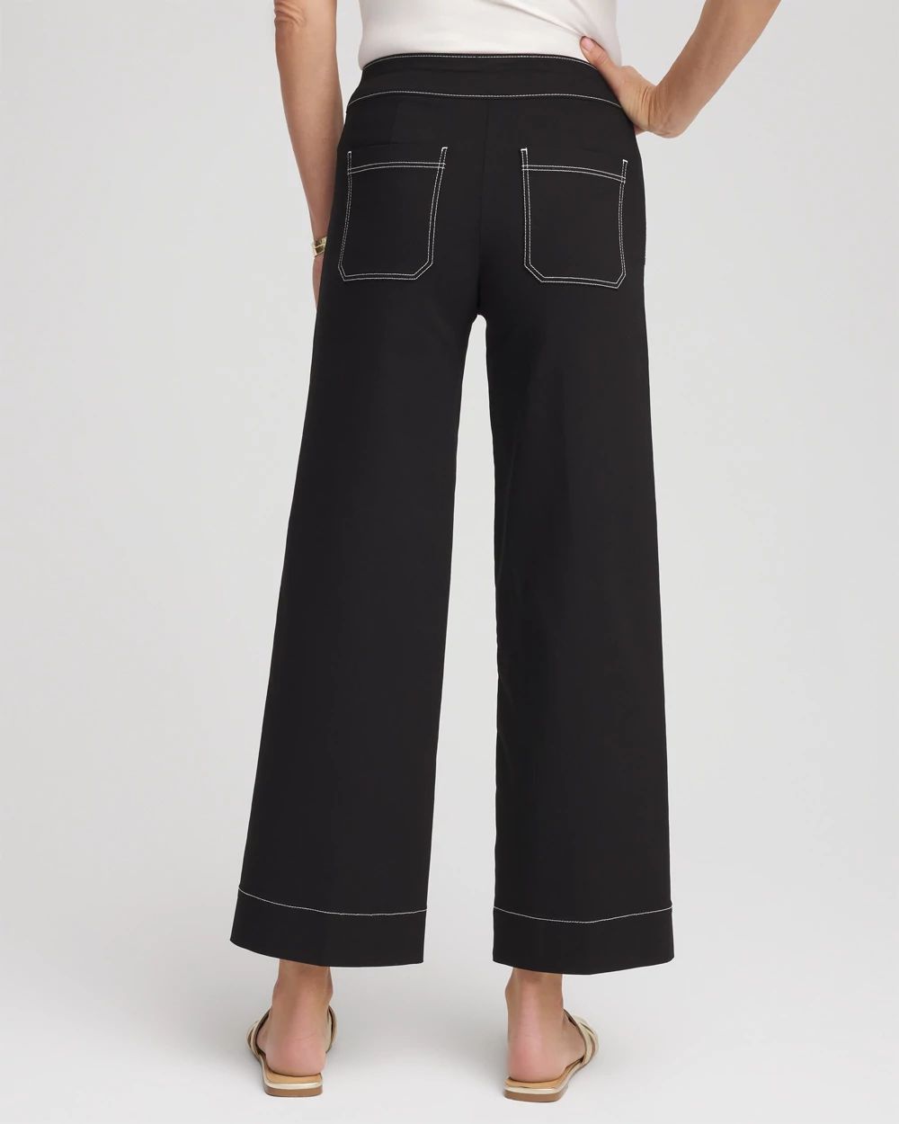 Y’s cropped wid pants KICZOY Women Bootcut Capris Jeans Mid Rise Cropped Pants